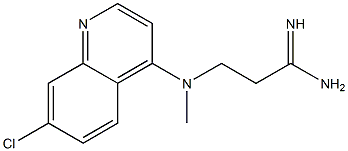 3-[(7-chloroquinolin-4-yl)(methyl)amino]propanimidamide 化学構造式