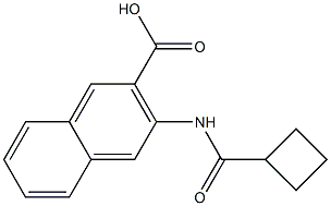 3-[(cyclobutylcarbonyl)amino]-2-naphthoic acid 结构式