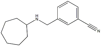 3-[(cycloheptylamino)methyl]benzonitrile,,结构式