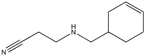 3-[(cyclohex-3-en-1-ylmethyl)amino]propanenitrile 结构式