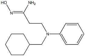 3-[(cyclohexylmethyl)(phenyl)amino]-N'-hydroxypropanimidamide,,结构式
