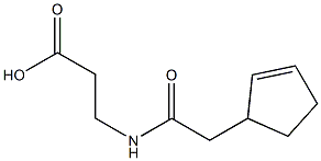 3-[(cyclopent-2-en-1-ylacetyl)amino]propanoic acid,,结构式