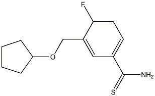 3-[(cyclopentyloxy)methyl]-4-fluorobenzenecarbothioamide 化学構造式