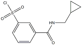 3-[(cyclopropylmethyl)carbamoyl]benzene-1-sulfonyl chloride,,结构式