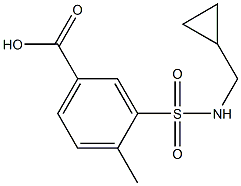 3-[(cyclopropylmethyl)sulfamoyl]-4-methylbenzoic acid Struktur