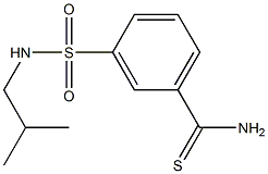 3-[(isobutylamino)sulfonyl]benzenecarbothioamide,,结构式
