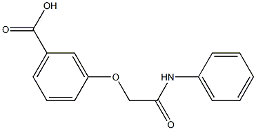 3-[(phenylcarbamoyl)methoxy]benzoic acid 结构式