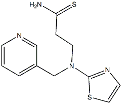 3-[(pyridin-3-ylmethyl)(1,3-thiazol-2-yl)amino]propanethioamide Structure