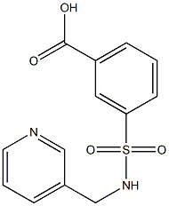 3-[(pyridin-3-ylmethyl)sulfamoyl]benzoic acid 结构式