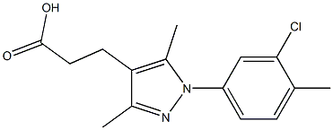 3-[1-(3-chloro-4-methylphenyl)-3,5-dimethyl-1H-pyrazol-4-yl]propanoic acid