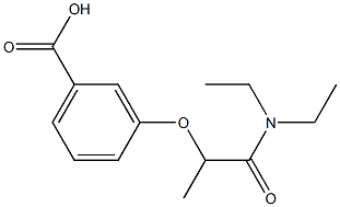 3-[1-(diethylcarbamoyl)ethoxy]benzoic acid Struktur