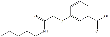 3-[1-(pentylcarbamoyl)ethoxy]benzoic acid Struktur
