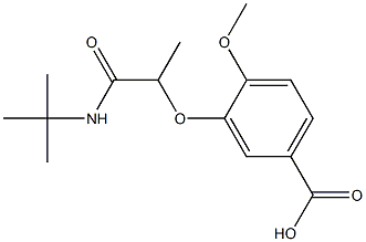 3-[1-(tert-butylcarbamoyl)ethoxy]-4-methoxybenzoic acid Struktur