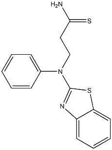 3-[1,3-benzothiazol-2-yl(phenyl)amino]propanethioamide 结构式