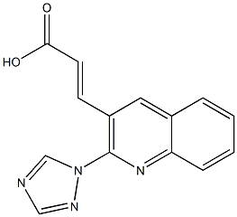 3-[2-(1H-1,2,4-triazol-1-yl)quinolin-3-yl]prop-2-enoic acid 化学構造式