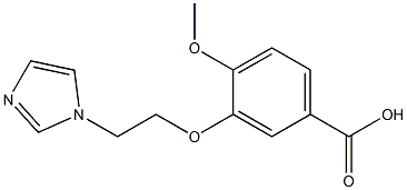 3-[2-(1H-imidazol-1-yl)ethoxy]-4-methoxybenzoic acid 化学構造式