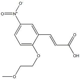 3-[2-(2-methoxyethoxy)-5-nitrophenyl]prop-2-enoic acid,,结构式