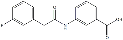 3-[2-(3-fluorophenyl)acetamido]benzoic acid Struktur