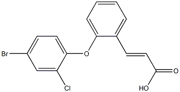 3-[2-(4-bromo-2-chlorophenoxy)phenyl]prop-2-enoic acid Structure