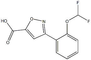 3-[2-(difluoromethoxy)phenyl]-1,2-oxazole-5-carboxylic acid,1038357-68-4,结构式