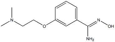 3-[2-(dimethylamino)ethoxy]-N'-hydroxybenzenecarboximidamide Struktur