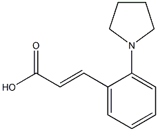 3-[2-(pyrrolidin-1-yl)phenyl]prop-2-enoic acid 结构式