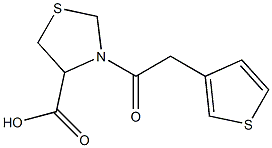 3-[2-(thiophen-3-yl)acetyl]-1,3-thiazolidine-4-carboxylic acid Structure