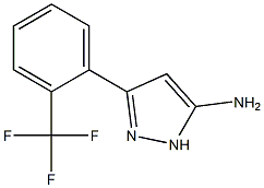 3-[2-(trifluoromethyl)phenyl]-1H-pyrazol-5-amine,,结构式