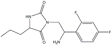 3-[2-amino-2-(2,4-difluorophenyl)ethyl]-5-propylimidazolidine-2,4-dione Structure