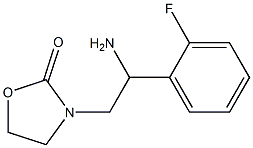 3-[2-amino-2-(2-fluorophenyl)ethyl]-1,3-oxazolidin-2-one Struktur