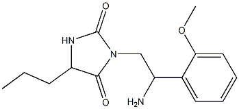 3-[2-amino-2-(2-methoxyphenyl)ethyl]-5-propylimidazolidine-2,4-dione Structure