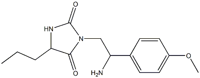 3-[2-amino-2-(4-methoxyphenyl)ethyl]-5-propylimidazolidine-2,4-dione Structure