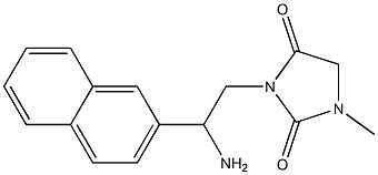 3-[2-amino-2-(naphthalen-2-yl)ethyl]-1-methylimidazolidine-2,4-dione|