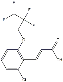 3-[2-chloro-6-(2,2,3,3-tetrafluoropropoxy)phenyl]prop-2-enoic acid 化学構造式