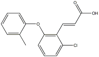 3-[2-chloro-6-(2-methylphenoxy)phenyl]prop-2-enoic acid,,结构式