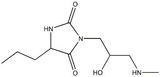 3-[2-hydroxy-3-(methylamino)propyl]-5-propylimidazolidine-2,4-dione Struktur