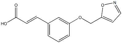 3-[3-(1,2-oxazol-5-ylmethoxy)phenyl]prop-2-enoic acid,,结构式