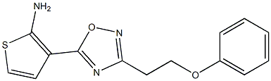 3-[3-(2-phenoxyethyl)-1,2,4-oxadiazol-5-yl]thiophen-2-amine 结构式