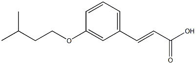 3-[3-(3-methylbutoxy)phenyl]prop-2-enoic acid Struktur