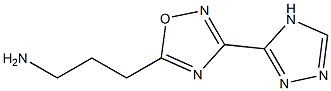 3-[3-(4H-1,2,4-triazol-3-yl)-1,2,4-oxadiazol-5-yl]propan-1-amine Struktur