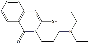 3-[3-(diethylamino)propyl]-2-sulfanyl-3,4-dihydroquinazolin-4-one,,结构式