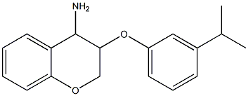 3-[3-(propan-2-yl)phenoxy]-3,4-dihydro-2H-1-benzopyran-4-amine Struktur