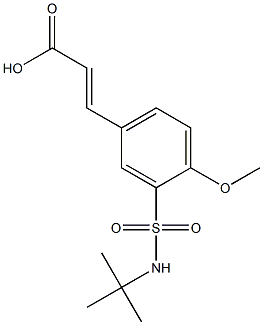 3-[3-(tert-butylsulfamoyl)-4-methoxyphenyl]prop-2-enoic acid Structure