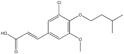 3-[3-chloro-5-methoxy-4-(3-methylbutoxy)phenyl]prop-2-enoic acid Structure