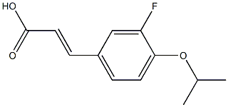 3-[3-fluoro-4-(propan-2-yloxy)phenyl]prop-2-enoic acid 化学構造式
