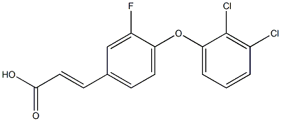 3-[4-(2,3-dichlorophenoxy)-3-fluorophenyl]prop-2-enoic acid Struktur
