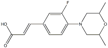 3-[4-(2,6-dimethylmorpholin-4-yl)-3-fluorophenyl]prop-2-enoic acid Structure