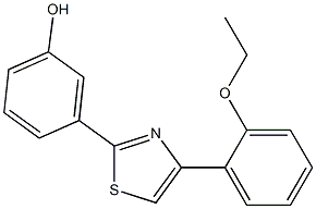 3-[4-(2-ethoxyphenyl)-1,3-thiazol-2-yl]phenol 结构式