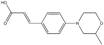 3-[4-(2-methylmorpholin-4-yl)phenyl]prop-2-enoic acid 化学構造式
