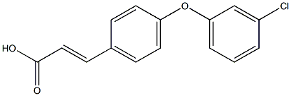 3-[4-(3-chlorophenoxy)phenyl]prop-2-enoic acid,,结构式